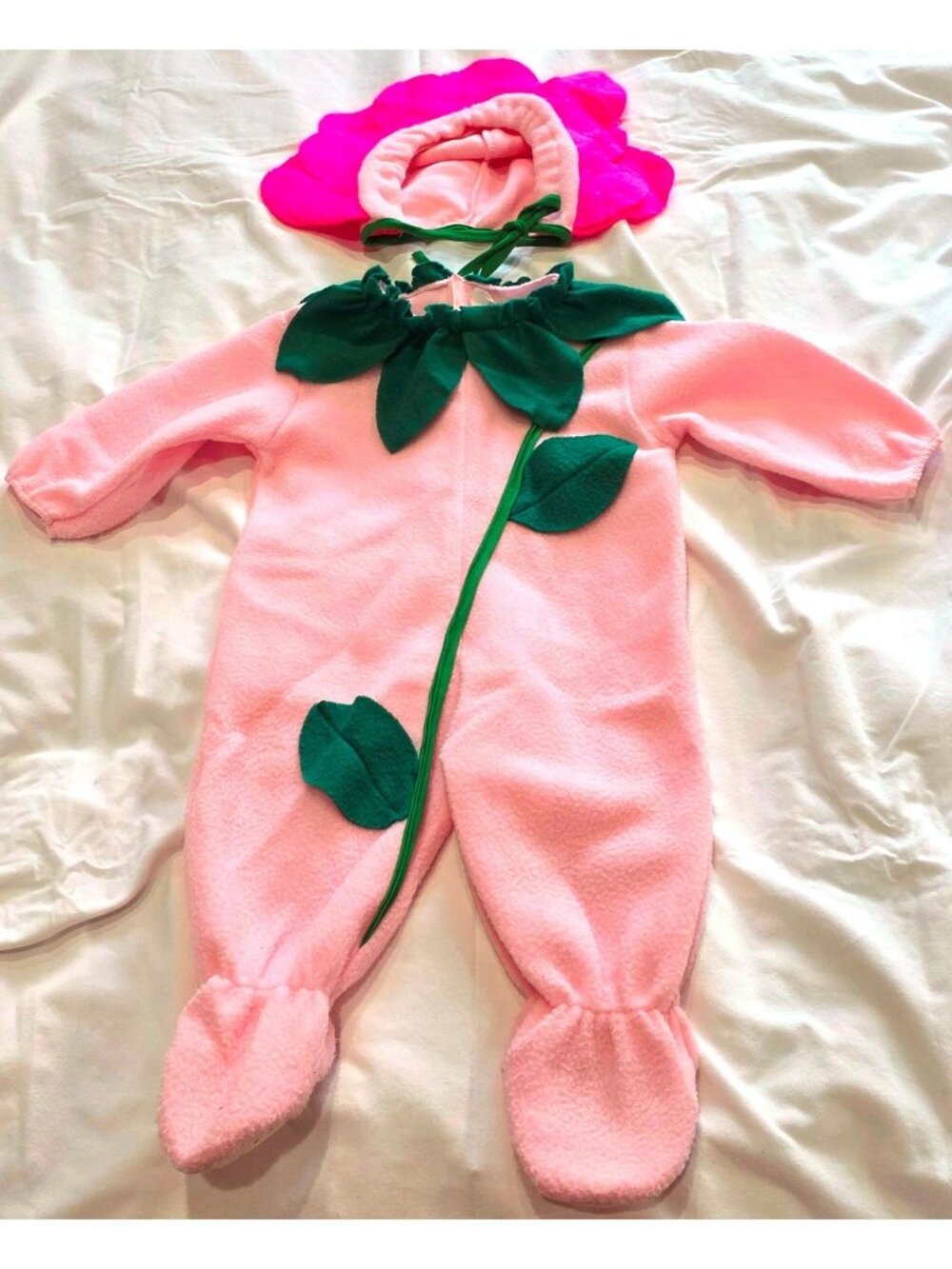 Pink TULIP FLOWER Halloween Costume one pc & hat baby infant 3-9 months Joanns